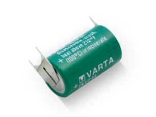 CR1/2AA batteri litium 3V PCB 3-pin @ electrokit