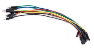 Jumper wire cable 10pcs male/female 15cm @ electrokit