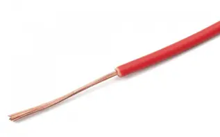 Hookup wire RK0.5 H05V-K red 300/500V @ electrokit