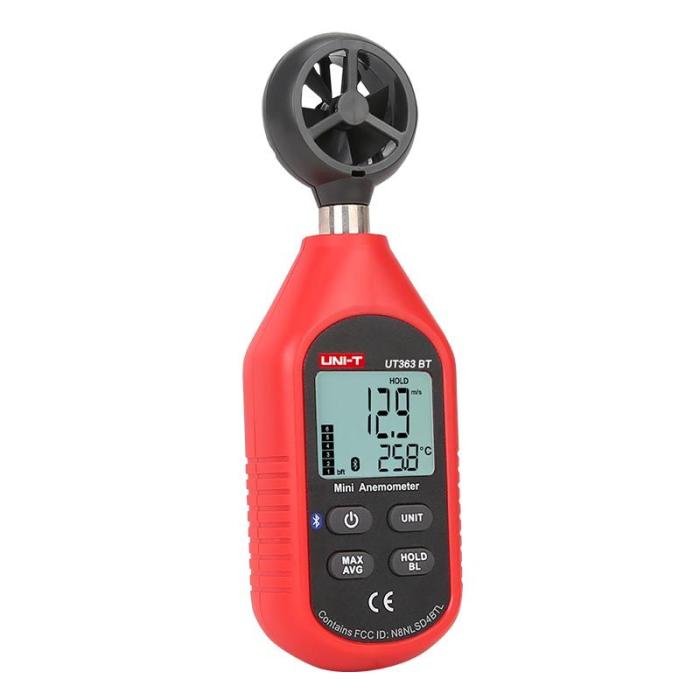 Vane Anemometer - Air Velocity Tester 0-30 m/s Bluetooth @ electrokit (2 of 7)