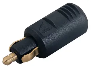 12V kontakt DIN max 8A - lödanslutning @ electrokit