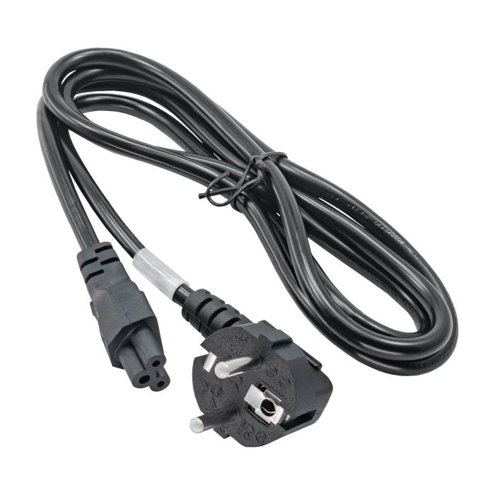 Nätkabel CEE7/7 vinklad till C5 1.5m svart @ electrokit (2 of 2)