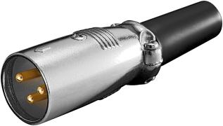 XLR 3P hane nickel @ electrokit