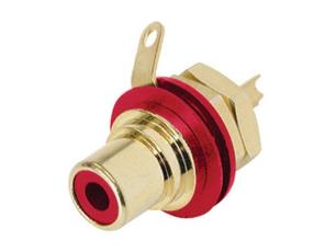 RCA female REAN gold chassis red @ electrokit