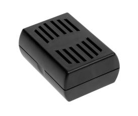 Apparatl&aring;da med &ouml;ppning 65x46x26mm svart ABS @ electrokit