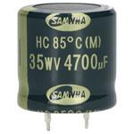 Elektrolytkondensator 4700uF 35V 85C &oslash;22x30mm snap-in 2000h @ electrokit