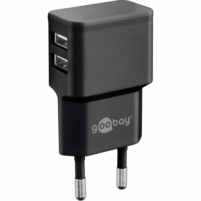 2-port USB-laddare 12W 2.4A för iPhone svart MFi-certifierad @ electrokit (2 av 5)