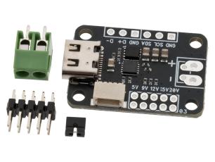 Power Delivery board USB-C 5-20V @ electrokit