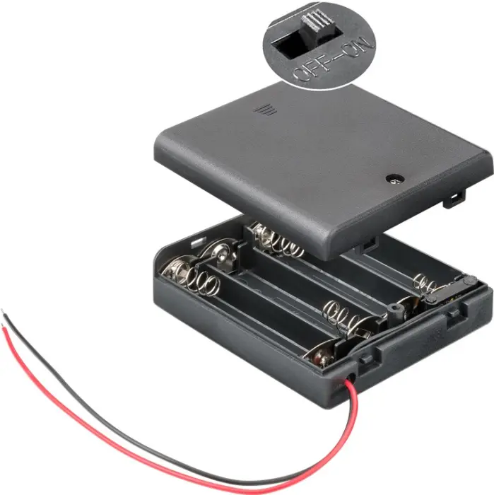 Battery holder 4x AA box switch cables @ electrokit (1 of 1)