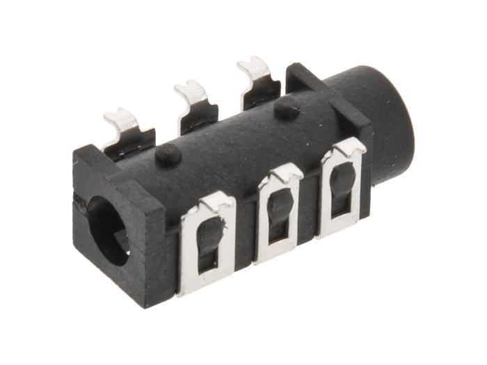 3.5mm hona 3-pol stereo SMD @ electrokit (2 av 2)