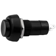 Tryckknapp ø12mm 1-pol off-on svart @ electrokit