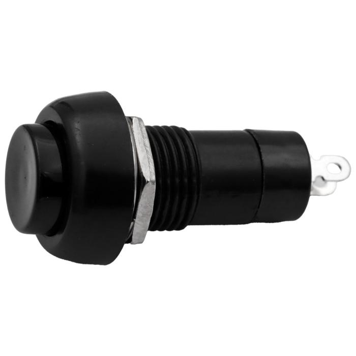 Tryckknapp ø12mm 1-pol off-on svart @ electrokit (1 av 1)