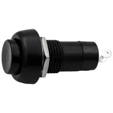 Tryckknapp ø12mm 1-pol off-on svart @ electrokit