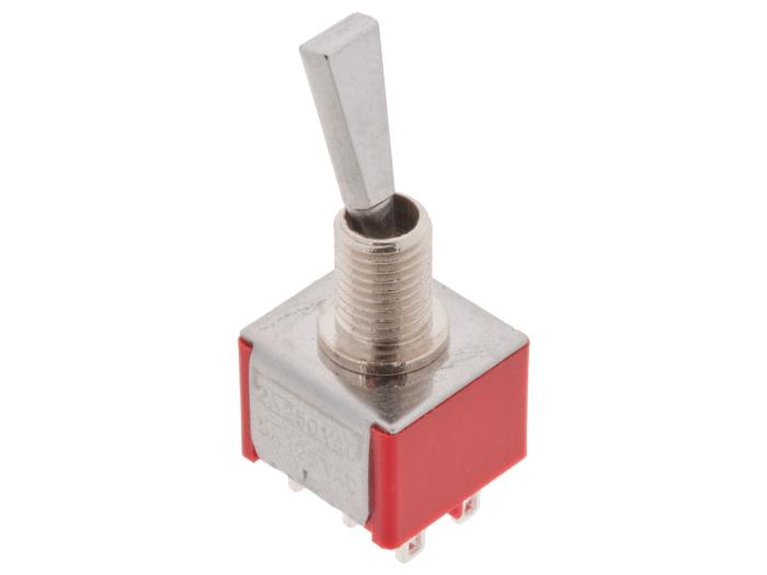 Toggle switch 2-pole on-on solder ear flat @ electrokit (1 of 1)