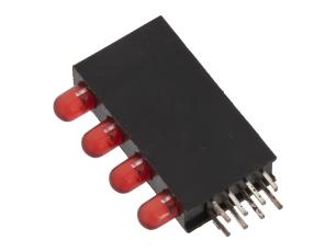 LED-indikator 4x r&ouml;d PCB @ electrokit