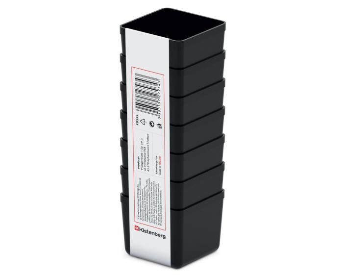 Insatslåda 55x55mm (PP) svart 7-pack @ electrokit (2 av 2)