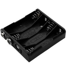 Battery holder 4x AAA push on (6F22) @ electrokit