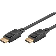 DisplayPort 2.0/2.1 cable (8K@144Hz) 1m black @ electrokit