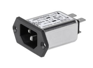 Mains inlet C14 10A 250VAC filter @ electrokit