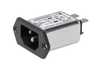 Apparatintag C14 10A 250VAC nätfilter @ electrokit