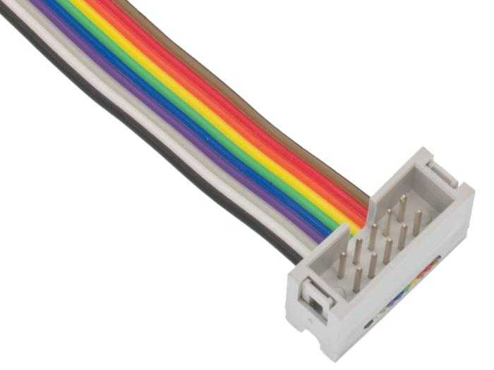 Jumper cable IDC 10-pin female to 10x Dupont female @ electrokit (2 of 4)
