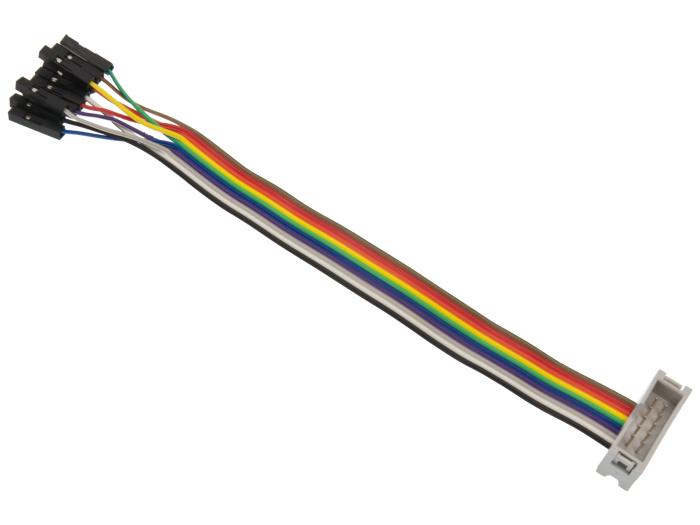 Jumper cable IDC 10-pin female to 10x Dupont female @ electrokit (1 of 4)