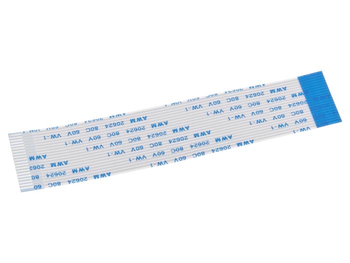 FPC-kabel 20-pol 1.0mm 100mm motsatt-sida @ electrokit (1 av 1)
