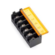 Skruvplint barri&auml;r 6-pol 0.25-2.5mm&sup2; PCB med lock @ electrokit