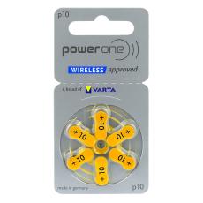 Hörapparatsbatterier 10 Gul Varta Power One 6-pack @ electrokit