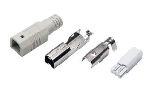 USB-B hane kontakt lödning @ electrokit