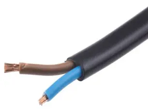 Kabel SKX 2x0.75mm2 300V svart /m @ electrokit
