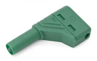 Labbplugg ø4mm säkerhetstyp grön @ electrokit