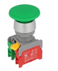 Start-brytare &oslash;22mm 1-pol NC + NO 230VAC / 3A IP65 @ electrokit