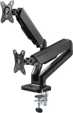 Desk mount with gas spring for dual monitors @ electrokit