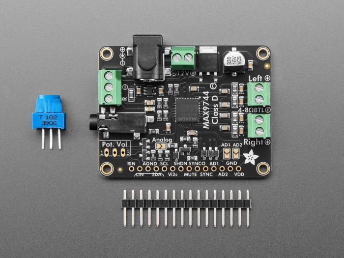 MAX9744 Förstärkarmodul stereo Klass-D 20W @ electrokit (3 av 8)