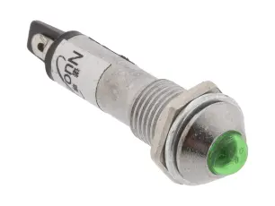 Panelindikator konisk 12VDC &oslash;8mm gr&ouml;n @ electrokit