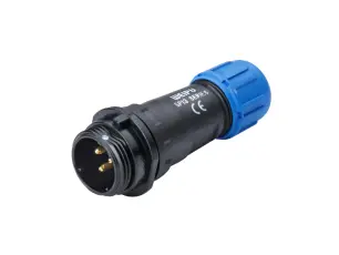 Vattent&auml;t kontakt 3-pol hane kabel IP68 250VAC @ electrokit