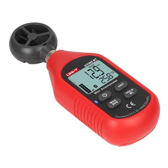 Vane Anemometer - Air Velocity Tester 0-30 m/s Bluetooth @ electrokit (5 of 7)