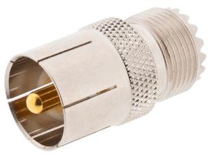 PL259 UHF quick to SO239 adapter @ electrokit