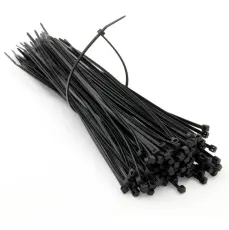 Buntband 200 x 2.5mm polyamid max &oslash;50mm svart 100-pack @ electrokit
