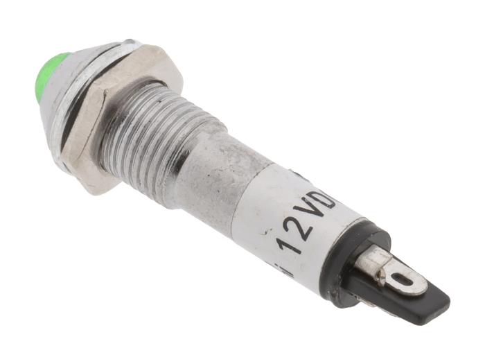 Panelindikator konisk 12VDC ø8mm grön @ electrokit (2 av 2)