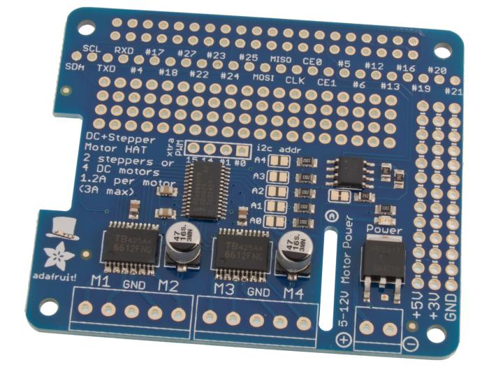 DC & Stepper Motor HAT för Raspberry Pi @ electrokit (3 of 3)