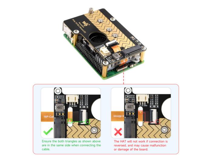 PCIe till M.2 HAT för Raspberry Pi 5 @ electrokit (9 av 10)