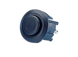 Tryckomkopplare 15mm 1-pol off-(on) @ electrokit