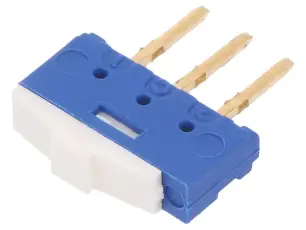 Skjutomkopplare 1-pol on-on PCB 2.54mm blå @ electrokit