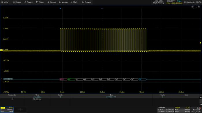 Manchester trigger and decode SDS7000A-Manch @ electrokit (1 av 1)