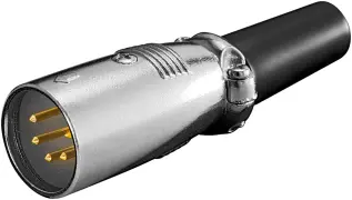 XLR 5P hane nickel @ electrokit