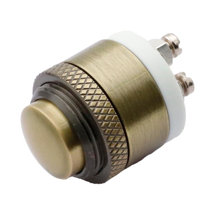 Push switch 16mm 1-p off-(on) doorbell bronze @ electrokit (1 of 1)
