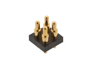 Pogo-pin 2x2 &oslash;1x7mm stiftlist 2.54mm fj&auml;drande @ electrokit