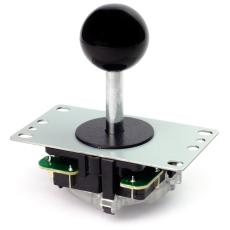 Joystick arkad kort handtag svart @ electrokit